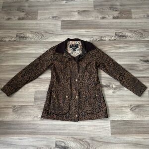 Barbour x William Morris May Wax Jacket Floral Medway Print Size USA 8